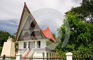 Traditional Batak house on Samosir island, Sumatra, Indonesia