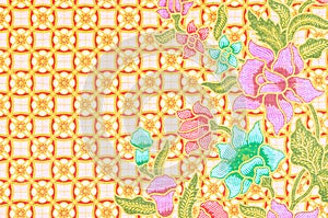 Traditional batik sarong pattern.