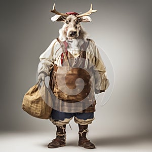 Traditional Bavarian Clothing: Caribou In A Unique Outfit