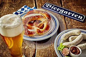 Traditional Bavarian cuisine for Oktoberfest