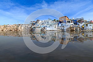 Traditional beach front houses,imsouane,morocco