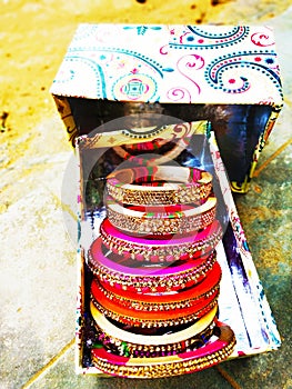 Traditional Beautiful Colourful Rajasthani Bangles