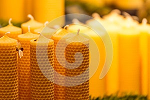 Traditional bee wax candles