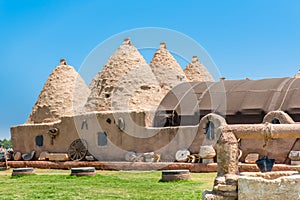 Traditional beehive mud brick desert houses