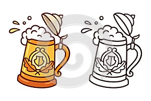 Traditional beer stein