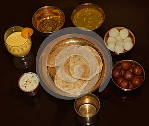 Traditional Bengali food on Jamai Shasti