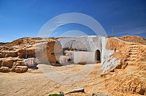 Traditional berber house, Matmata, Sahara Desert, Tunisia, Afric