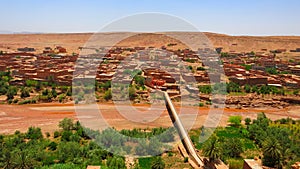 Traditional Berber town on the hillside Africa Morocco Ait Ben Haddou