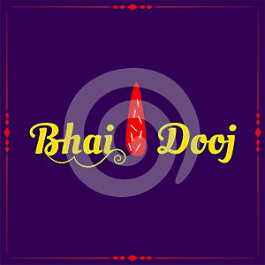 Traditional bhai dooj tilak design purple background