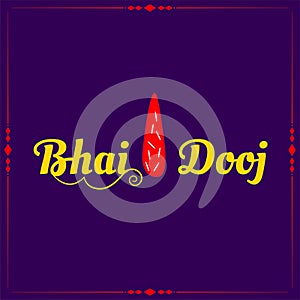 Traditional bhai dooj tilak design purple background photo