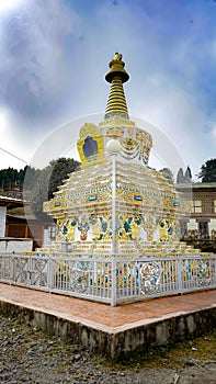 Traditional bhutanese chorten and culture