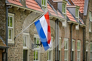 Traditional birthday celebration of King of the Netherlands Willem-Alexander, King's Day national holiday on April 27, Dutch flag