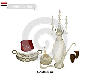 Traditional Black Hot Tea, Popular in Syria