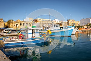Traditional Maltese fishing vessels photo