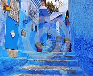 Traditional blue patio, Chefchaouen