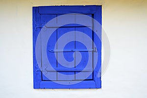Traditional blue window