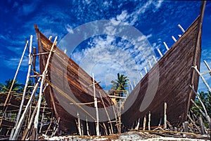 Traditional boat building in South Sulawesi, Indonesia
