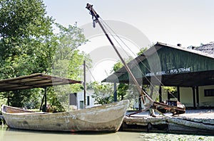 Traditional boat at fishery