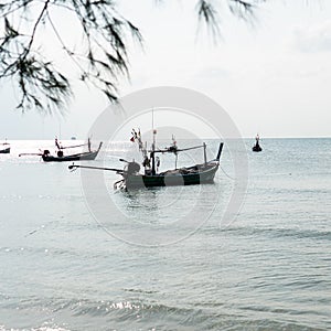 .traditional boat fishing in southeast asia