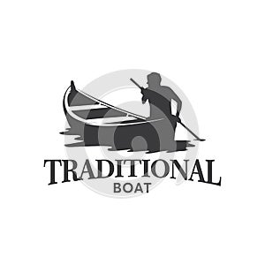 Traditional Boat Logo Design Template