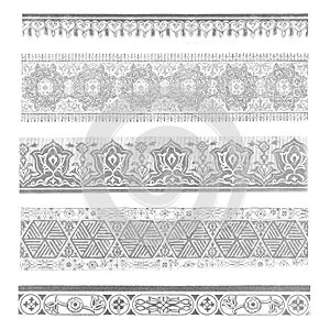 Traditional border pattern collection