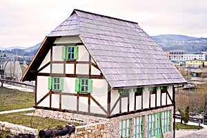 Traditional Bosnian old vintage house or cabin