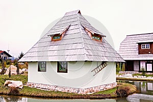 Traditional Bosnian old vintage house or cabin