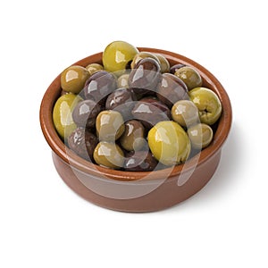 Traditional bowl with spanish olives