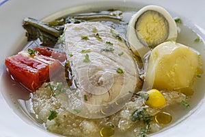 Traditional Brazilian dish of Fish Caldeirada photo