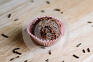 Traditional Brazilian Sweet `Brigadeiro`