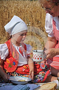 Traditional breakfast of wheat field