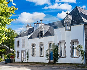 Traditional Breton architecture, Pont-Scorff, arrondissement of Lorient, Morbihan, Brittany