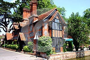 Traditional brick and flint cottage