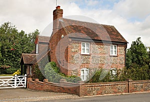 Traditional Brick and Flint English Cottage