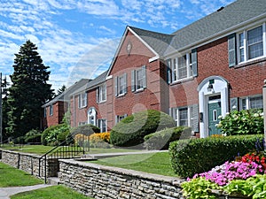 Traditional brick row houses