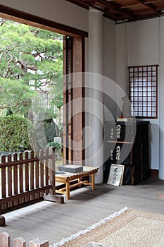 traditional buidling (house ?) at arashiyama in kyoto (japan) photo