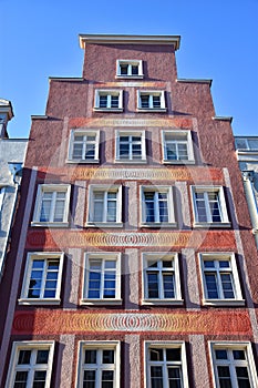 Traditional building architecture in Gdansk