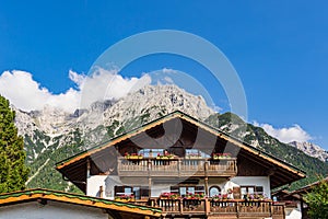 Traditional building in Mittenwald in Bavaria, Germany