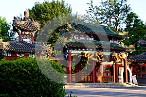 Traditional building of old Beijing city, China