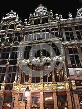 Traditional buildings at Grand Place square in Brussels, Belgium