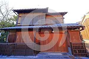 Traditional buildings near Kiyomizu-dera temple, a Buddhist Temple in Kiyomizu, Higashiyama Ward,
