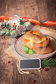 Traditional Bulgarian Christmas Pita Bread
