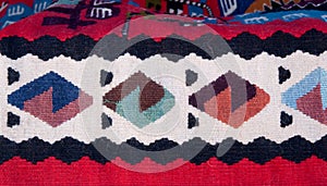 Traditional Bulgarian ethnic ornament carpet