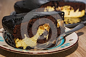 Traditional cake called pasca made for Easter