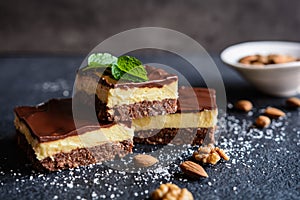 Traditional Canadian Nanaimo bars