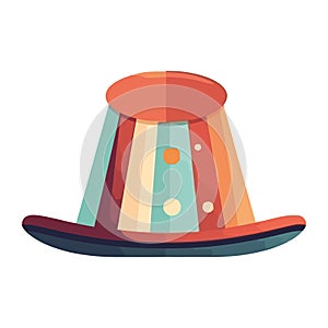 traditional carnival tophat accessory icon