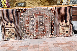 Traditional carpets in street,Istanbul.