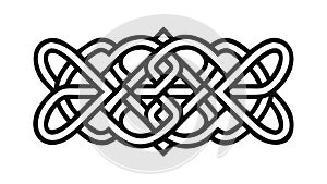 Traditional Celtic Knot Border Pattern, vector design Generative AI