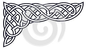Traditional Celtic Knot Corner Border Element, vector design Generative AI