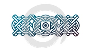 Traditional Celtic Knot Pattern Border, vector design Generative AI